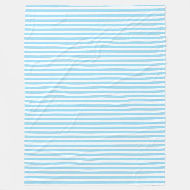 Fleece blanket Clearwater Stripe capri blue (Front)
