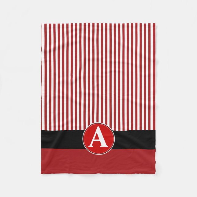 Fleece Blanket, Custom Monogram Blanket (Front)