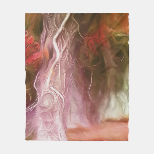 Fleece Blanket Dream Light Red Tree (Front)
