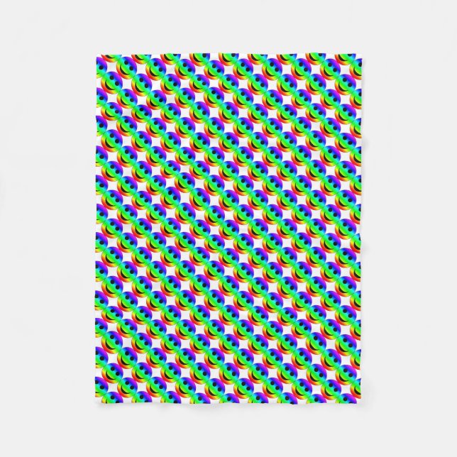 Fleece Blanket/Emoticons-Smiley faces Blanket (Front)