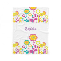 Fleece blanket for baby girls