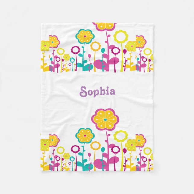 Fleece blanket for baby girls (Front)