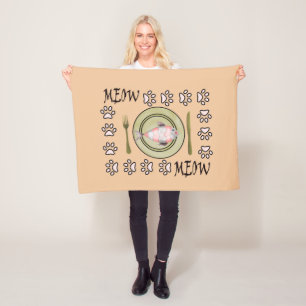 Fleece blanket for cat lovers