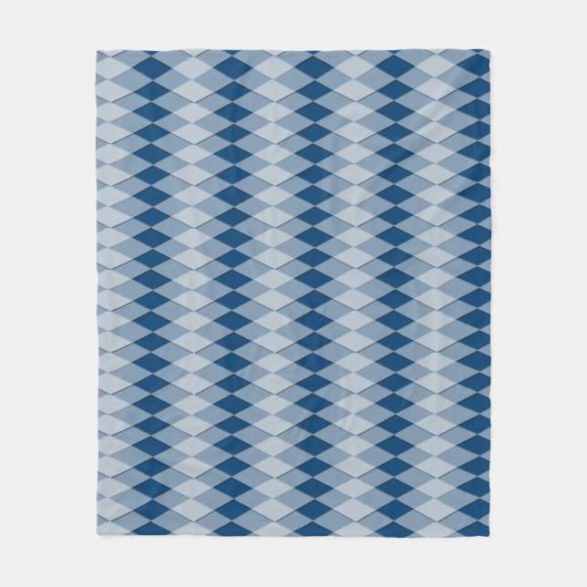 Fleece Blanket - Horizontal Argyle Pattern (Front)