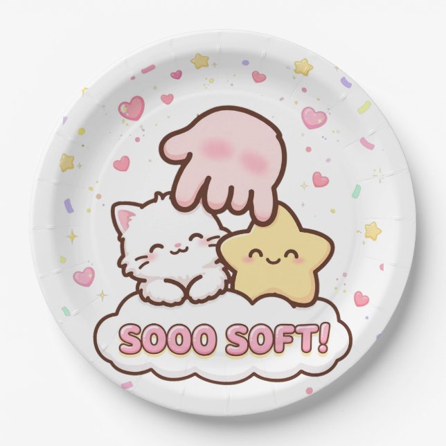 Fleece Blanket Paper Plate (Front)
