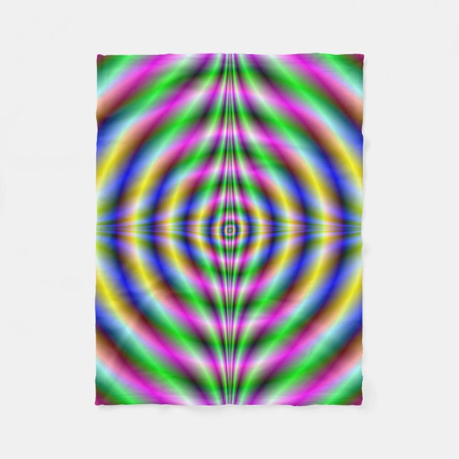 Fleece Blanket  Psychedelic Neon Eye (Front)