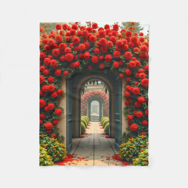 Fleece Blanket (Rose Tunnel) (Front)