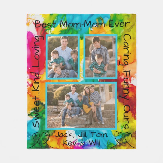 Fleece Blanket "Splash of Colour" Photo Blanket (Front)