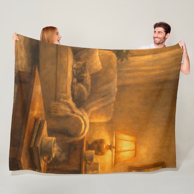 Fleece Blanket – Warm Light & Quiet Moments (In Situ)