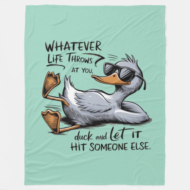 Fleece Blanket – "Whatever Life Throws at You" (Front)