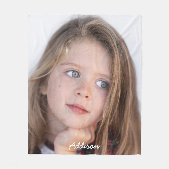 Fleece Blanket With Cute Photo (Front)