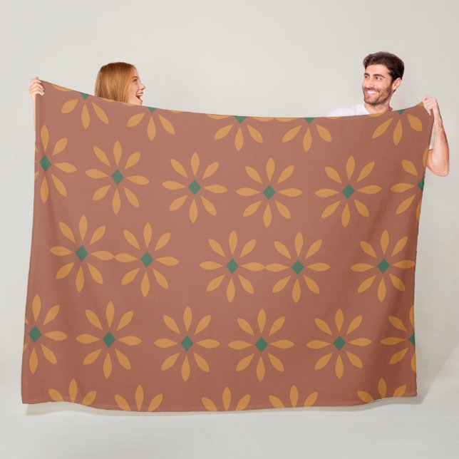 Fleece blanket with flower pattern  (In Situ)