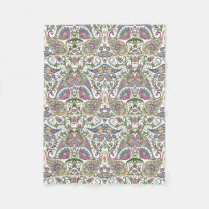 Fleece blanket with paisley pattern