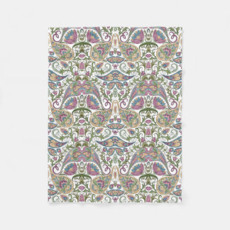 Fleece blanket with paisley pattern