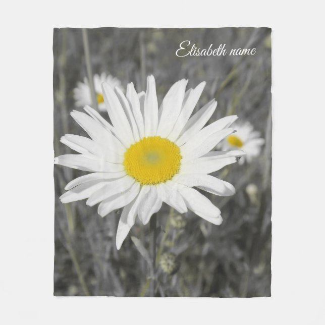 fleece blanket yellow template summer blossom (Front)