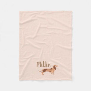 Fleece dachshund baby Blanket, Small