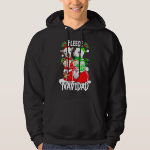 Fleece Feliz Navidad Cute Sheep Christmas 1 Hoodie