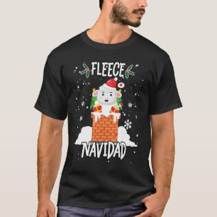 Fleece Feliz Navidad Cute Sheep Christmas T-Shirt