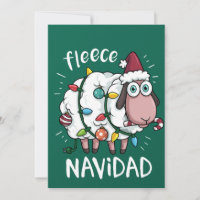 Fleece Feliz Navidad Funny Cute Sheep Christmas
