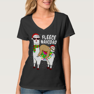 Fleece Feliz Navidad Sloth T-Shirt