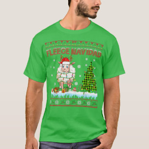 Fleece Navidad Christmas Lights Sweater Santa Rein
