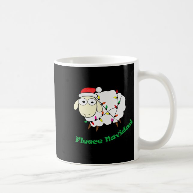 Fleece Navidad - Christmas Sheep Long Sleeve  Coffee Mug (Right)