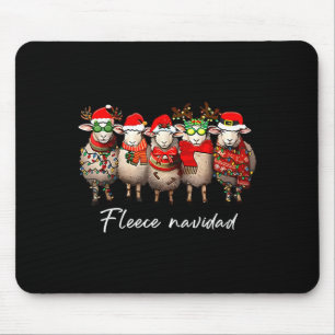 Fleece Navidad Christmas Spanish Sheep Santa Sheep Mouse Mat
