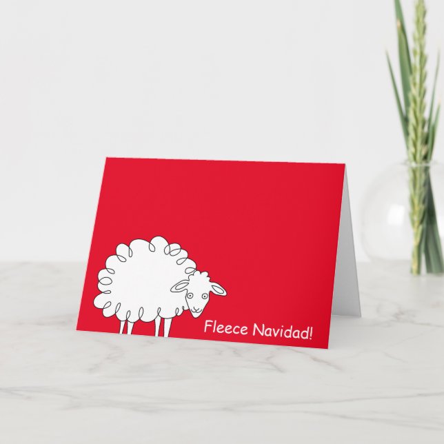 Fleece Navidad Custom Card (Front)