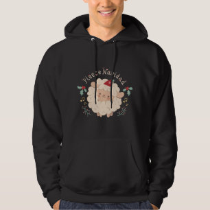 Fleece Navidad, Cute Christmas Sheep Hoodie
