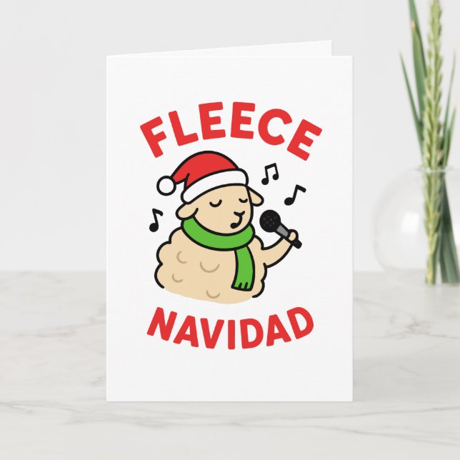Fleece Navidad - Funny Christmas Card (Front)