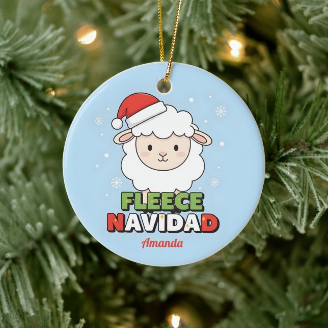 Fleece Navidad Funny Christmas Ornament Gift (Tree)