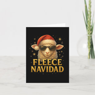 Fleece Navidad Funny Christmas Sheep Design Card