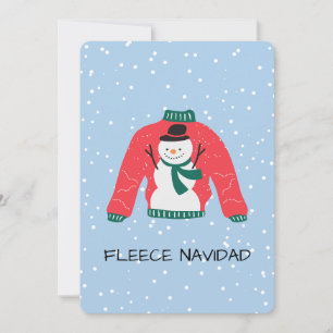 Fleece Navidad – Funny Christmas Sweater Design Holiday Card