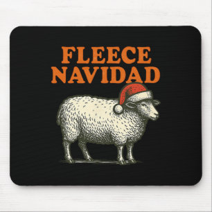Fleece Navidad Funny Sheep Pun Christmas Holiday 1 Mouse Mat