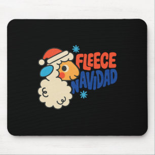 Fleece Navidad Funny Sheep Pun Christmas Holiday Mouse Mat