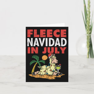 Fleece Navidad In July Llama Funny Christmas Anima Card