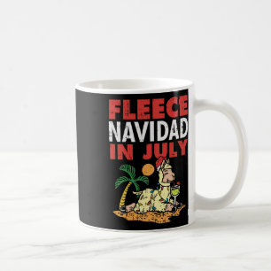 Fleece Navidad In July Llama Funny Christmas Anima Coffee Mug