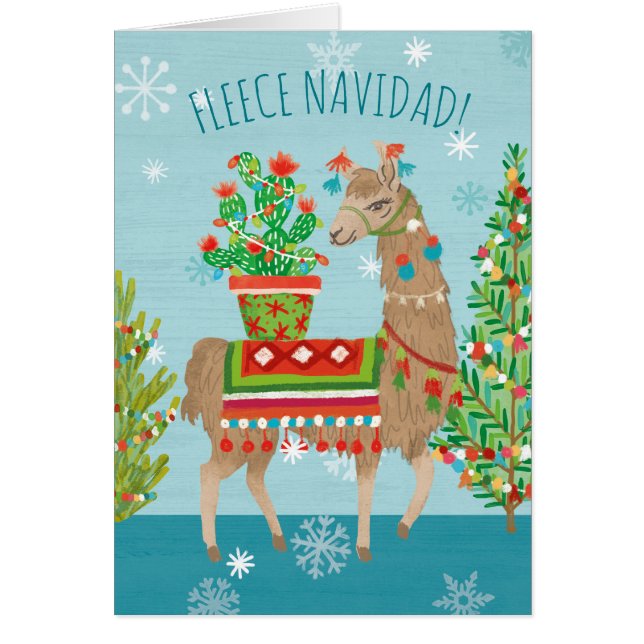 Fleece Navidad | Lovely Llamas Christmas (Front)