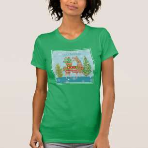 Fleece Navidad   Lovely Llamas Christmas T-Shirt