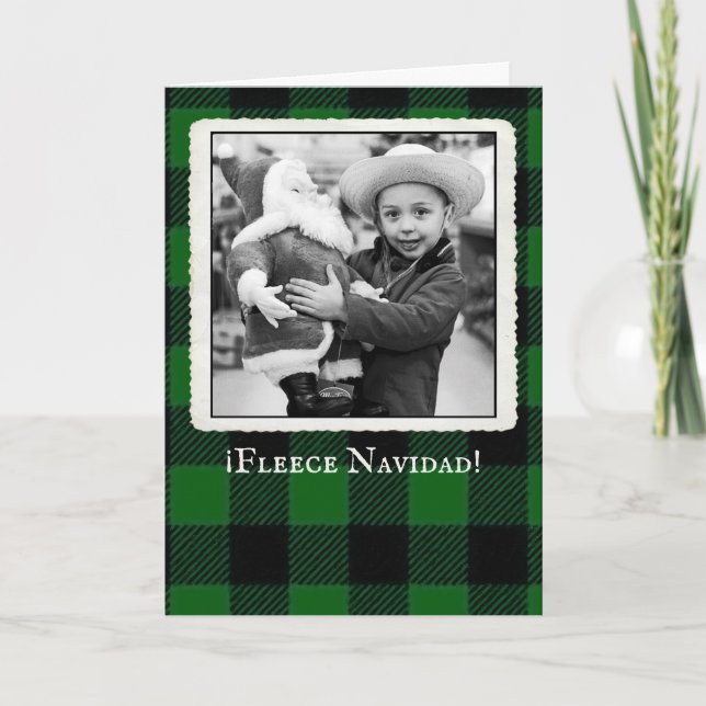 "Fleece Navidad" Mexican Spanish Christmas Card (Front)