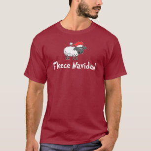 Fleece Navidad Santa Sheep Christmas Pun T-Shirt