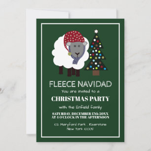 Fleece Navidad, Spanish Style Christmas Invitation