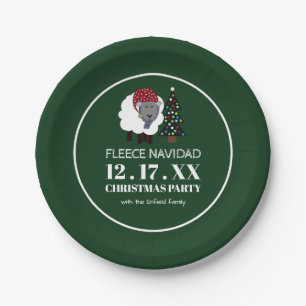Fleece Navidad, Spanish Style Christmas Paper Plate