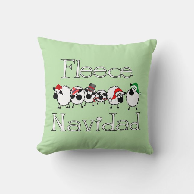 Fleece Navidad Throw Pillow (Front)