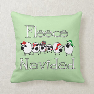 Fleece Navidad Throw Pillow