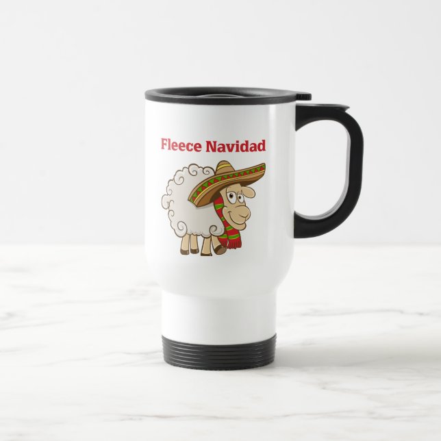 Fleece Navidad Travel Mug (Right)