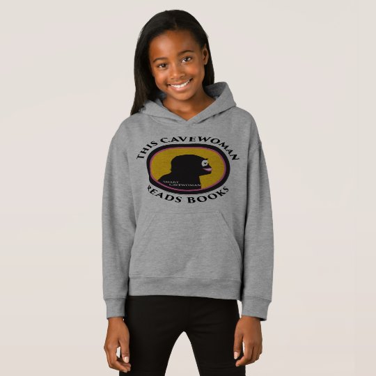 Fleece Pullover Hoodie: Read Smart Cavewoman