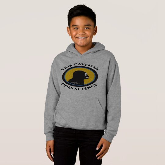 Fleece Pullover Hoodie: Science Smart Caveman