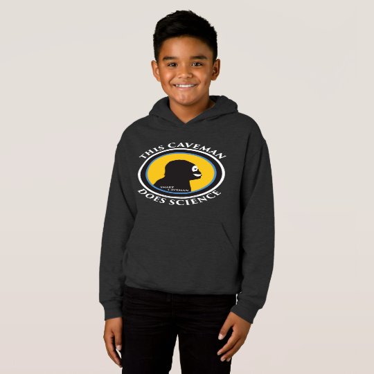 Fleece Pullover Hoodie: Science Smart Caveman