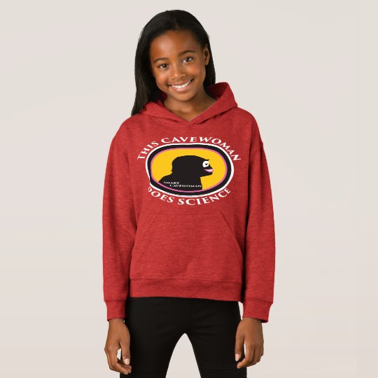 Fleece Pullover Hoodie: Science Smart Cavewoman